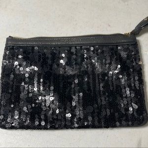 Juicy Couture black, sequin clutch.